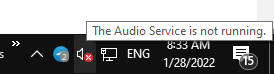 windows audio service not started