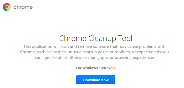 chrome cleanup tool