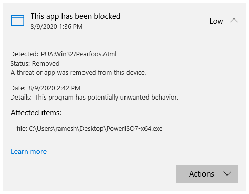 windows defender same threat repeatedly