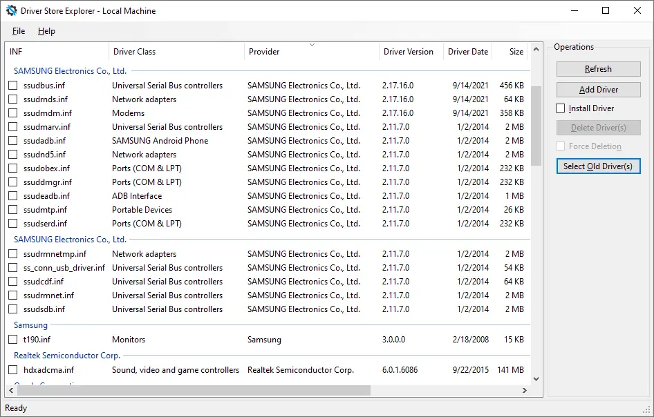 driver store explorer dashboard