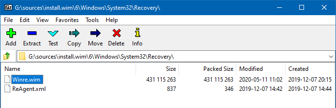 extract files from install.wim esd using 7-zip