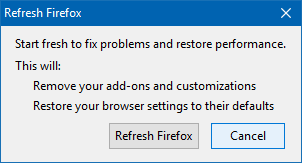 refresh firefox