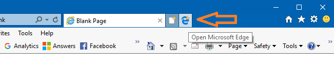 edge button near new tab button internet explorer