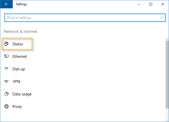 windows 10 network reset