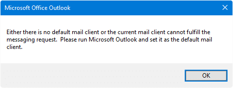 no email program associated