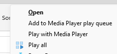 play all - add to context menu