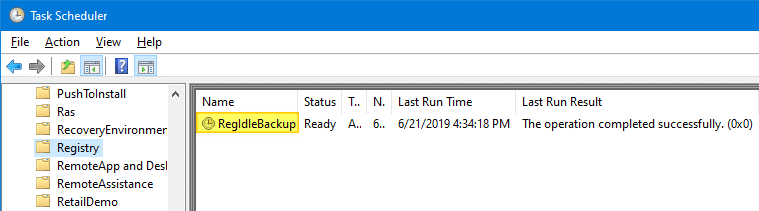 RegIdleBackup - Registry Idle Backup Task - Scheduler Registry Backup