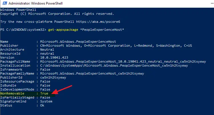 get-appxpackage nonremovable