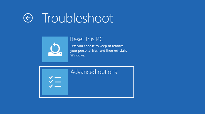 Perform System Restore Rollback Offline in windows 10