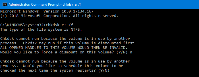 chkdsk repair drive