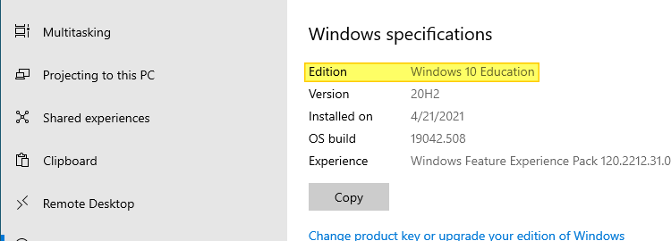 windows 10 setup not showing the list of editions