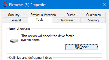 disk error checking windows