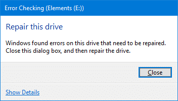 disk error checking windows