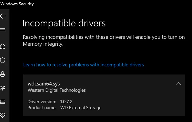 western digital pnputil delete drivers - wdcsam64.sys