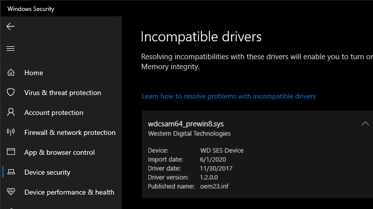 pnputil delete drivers - western digital