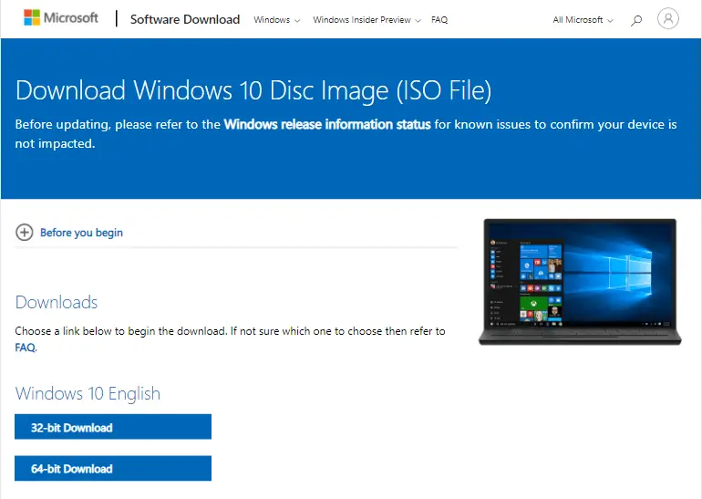 windows 10 iso direct download user agent